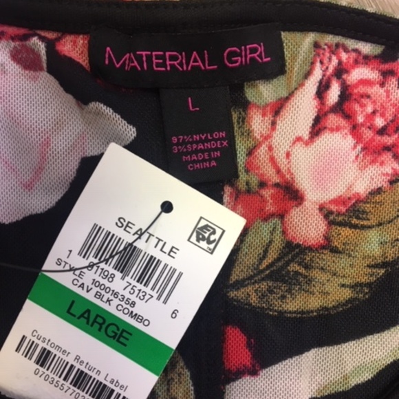 Juniors' Rose-Print Mesh Ruffle Dress - Picture 8 of 8